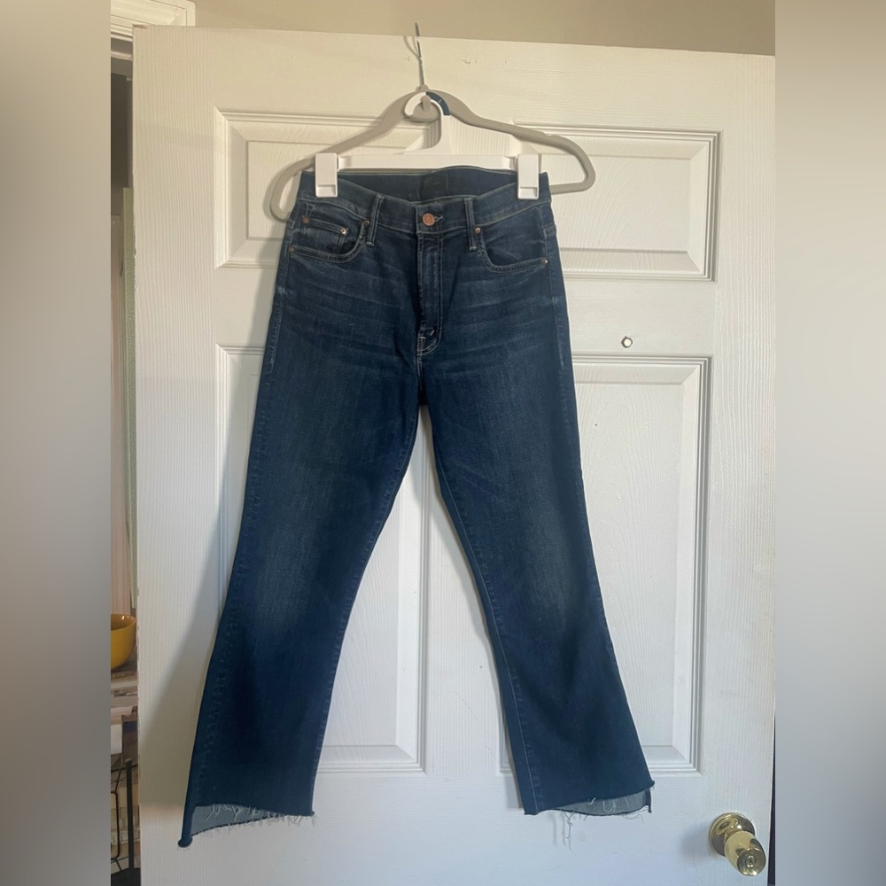 MOTHER DENIM, size 28 insider crop step frey jeans, lightly worn